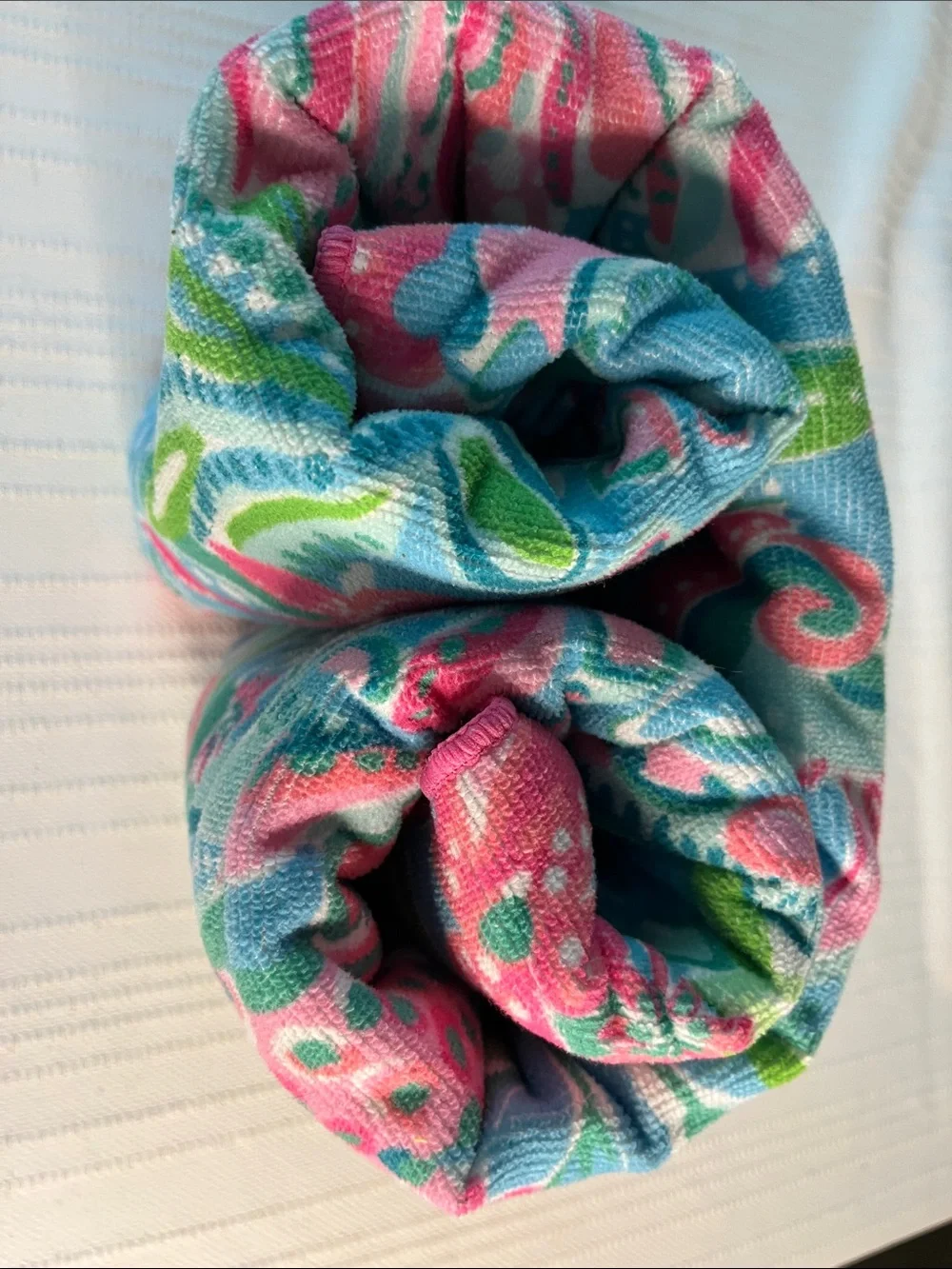 Lilly Pulitzer Oversized Beach Lounge Towel featuring a vibrant, tropic print